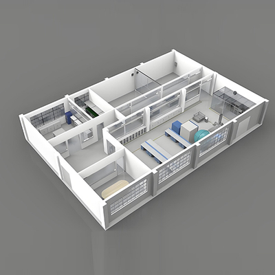 購入 Huuao Customized Solution Class 8 Prefabricated 50mm Sandwich Panel Modular Cleanroom GMP Workshop for Cosmetics or Food Factory online manufacture