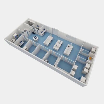 購入 HUAAO ISO 14644クラス8 モダンプレハブ 50mmサンドイッチパネル モジュラークリーンルーム GMPワークショップ 病院 化粧品 食品工場 オンライン製造