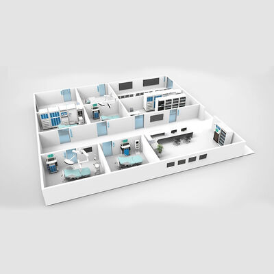 購入 HUAAO GMP基準 ISO7 防塵防火モダンモジュラークリーンルーム（ワークショップ/病院用）無料デザイン 200平方メートル MOQ オンライン製造