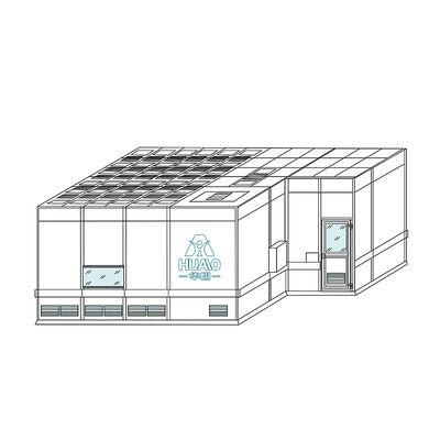 購入 HUAAO OEMデザイン モダンモジュール式クリーンルーム 1000級 浄化 防水 防火 環境に優しい 塵のないワークショップ オンライン製造