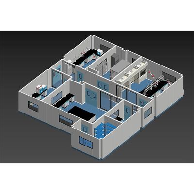 HUAAO ISO GMP 粉末のないPVC壁パネル モジュラルのクリーンルーム 研究室とワークショップのためのFFU クリーンブース 硬壁付き組立