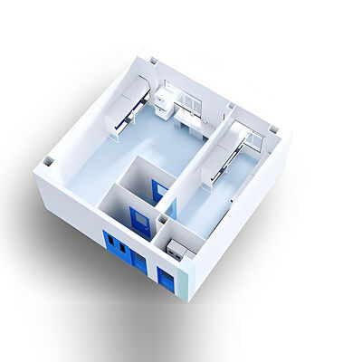 HUAAO China Supplier Customized Fireproof GMP Modular Clean Room Lab Hospital Pharmaceutical Project Factory Manufacture